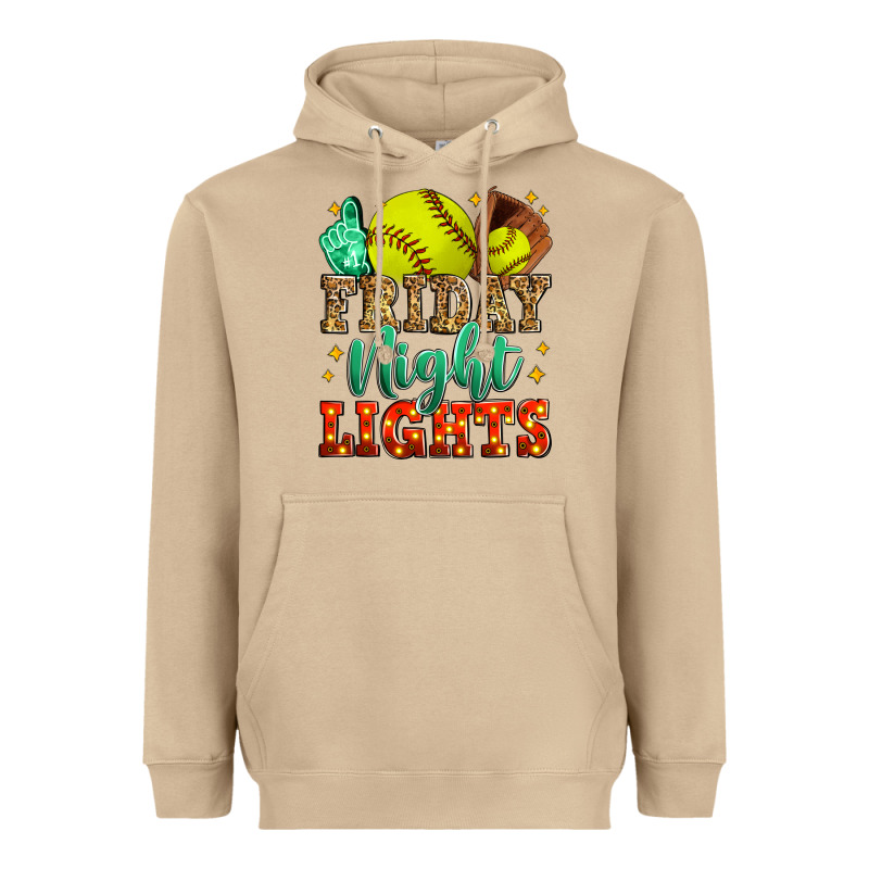 Friday Night Lights Softball Heavyweight Hoodie by Zillion Design Studio | Teevron