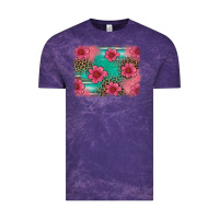 Cloud Purple easter spring leopard serape background Vintage Tee - Artiststas
