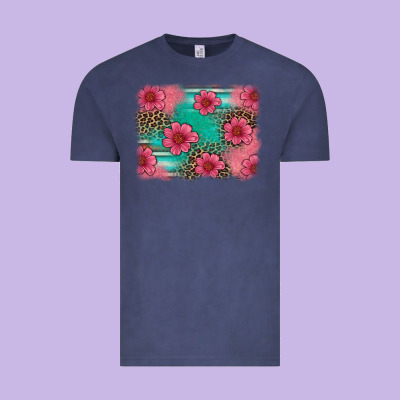 Easter Spring Leopard Serape Background Vintage Tee Designed By Artiststas