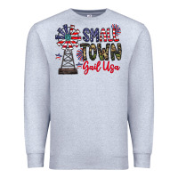 Heather Grey small town gail usa Premium Sweatshirt - CowhideDigitalArt