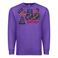 Purple small town gail usa Premium Sweatshirt - CowhideDigitalArt