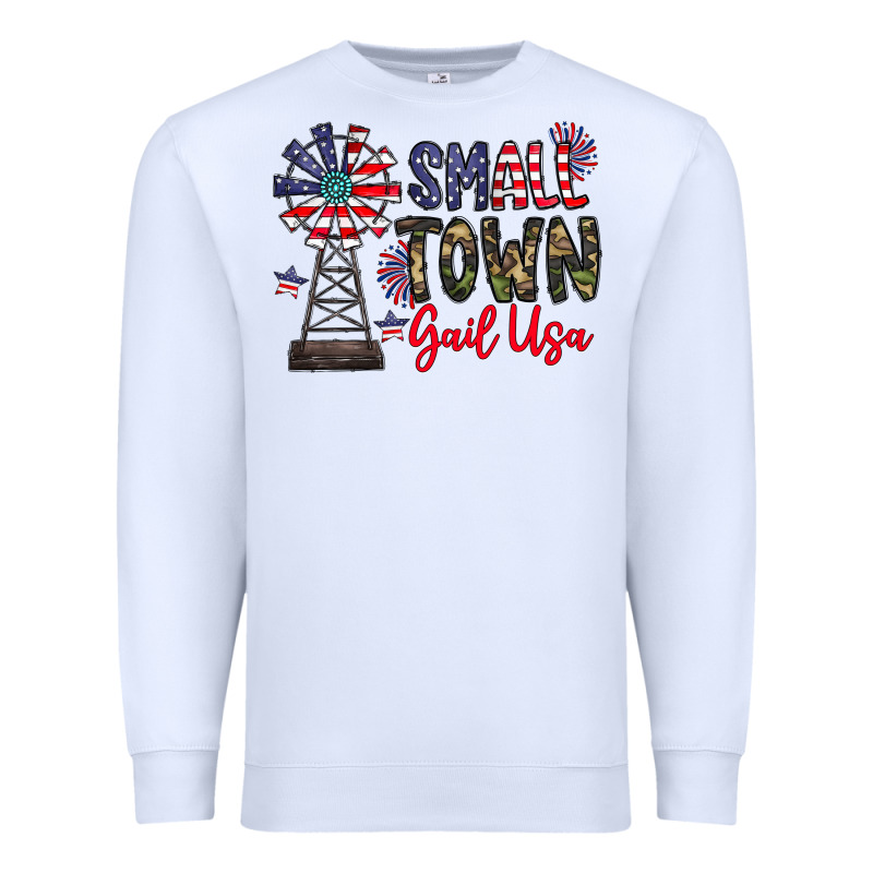 Small Town Gail Usa Premium Sweatshirt by CowhideDigitalArt | Teevron