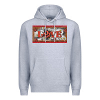 Heather Grey love ladybug    license plate template Premium Hoodie - BarkalooDesign