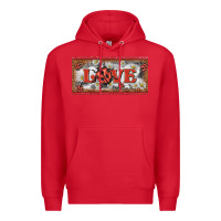 Red love ladybug    license plate template Premium Hoodie - BarkalooDesign