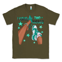 Army Green Teal I Have Two Moods Afro Girl Sneakers Classic Tee - texasbilliewilder