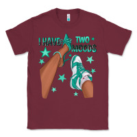 Burgundy Teal I Have Two Moods Afro Girl Sneakers Classic Tee - texasbilliewilder