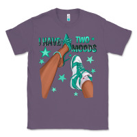 Lavender Teal I Have Two Moods Afro Girl Sneakers Classic Tee - texasbilliewilder