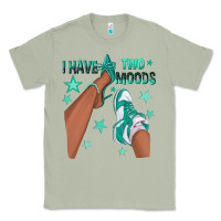 Matcha Teal I Have Two Moods Afro Girl Sneakers Classic Tee - texasbilliewilder
