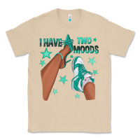 Mushroom Teal I Have Two Moods Afro Girl Sneakers Classic Tee - texasbilliewilder