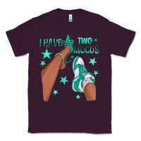 Plum Teal I Have Two Moods Afro Girl Sneakers Classic Tee - texasbilliewilder