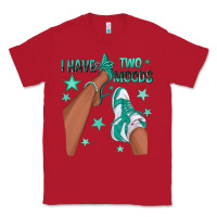 Red Teal I Have Two Moods Afro Girl Sneakers Classic Tee - texasbilliewilder