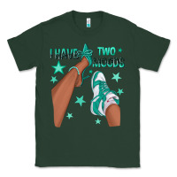 Sports Green Teal I Have Two Moods Afro Girl Sneakers Classic Tee - texasbilliewilder