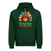 Forest Green happy thanksgiving turkey Urban Hoodie - Jasminsmagicworld