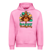 Fuchsia Pink happy thanksgiving turkey Urban Hoodie - Jasminsmagicworld