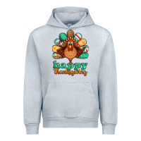 Heather Grey happy thanksgiving turkey Urban Hoodie - Jasminsmagicworld