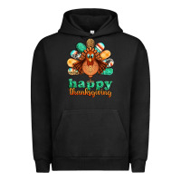 Pigment Black happy thanksgiving turkey Urban Hoodie - Jasminsmagicworld