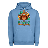 Pigment Pebble Blue happy thanksgiving turkey Urban Hoodie - Jasminsmagicworld