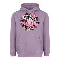 Lavender pink leopard sunflower cow Heavyweight Hoodie - RanaPortraitStore