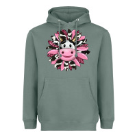 Sage pink leopard sunflower cow Heavyweight Hoodie - RanaPortraitStore