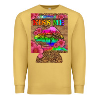 Antique Gold lgbtq kiss me  can cooler Premium Sweatshirt - HRA Design Shop