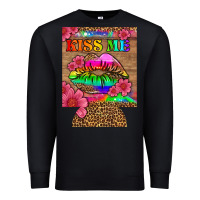 Black lgbtq kiss me  can cooler Premium Sweatshirt - HRA Design Shop