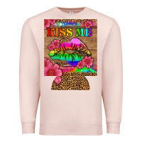 Pale Pink lgbtq kiss me  can cooler Premium Sweatshirt - HRA Design Shop