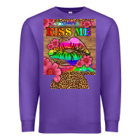Purple lgbtq kiss me  can cooler Premium Sweatshirt - HRA Design Shop