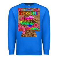 True Royal lgbtq kiss me  can cooler Premium Sweatshirt - HRA Design Shop
