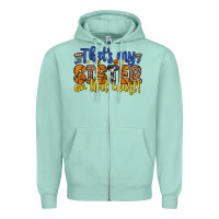 Seafoam that s my sister on that court Zipper Hoodie - Zillion Design Studio