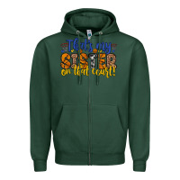 Sports Green that s my sister on that court Zipper Hoodie - Zillion Design Studio