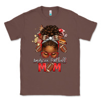 Chestnut american football mom red and silver afro messy bu Classic Tee - texasbilliewilder