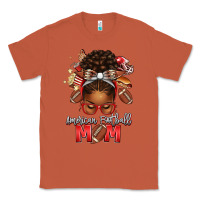 Copper american football mom red and silver afro messy bu Classic Tee - texasbilliewilder
