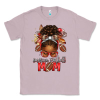 Lilac american football mom red and silver afro messy bu Classic Tee - texasbilliewilder