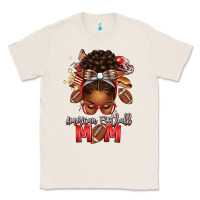 Natural american football mom red and silver afro messy bu Classic Tee - texasbilliewilder