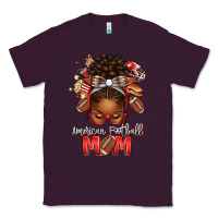 Plum american football mom red and silver afro messy bu Classic Tee - texasbilliewilder