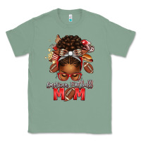 Sage american football mom red and silver afro messy bu Classic Tee - texasbilliewilder