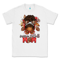 White american football mom red and silver afro messy bu Classic Tee - texasbilliewilder