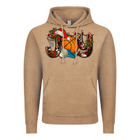 Vintage Coffee joy with basketball and santa's hat Vintage Hoodie - AdoDesignShop