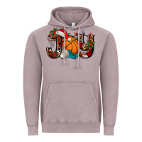 Vintage Zinc joy with basketball and santa's hat Vintage Hoodie - AdoDesignShop