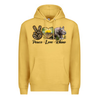 Peace Love Rhino Premium Hoodie | Teevron
