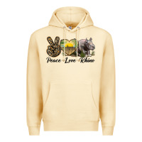 Pina Colada peace love rhino Premium Hoodie - LillyAllenDesigns