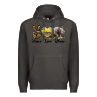 Smoke peace love rhino Premium Hoodie - LillyAllenDesigns