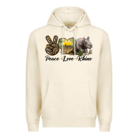 Tofu peace love rhino Premium Hoodie - LillyAllenDesigns