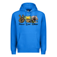True Royal peace love rhino Premium Hoodie - LillyAllenDesigns