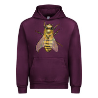 Mauve Wine Bee Urban Hoodie - LillyAllenDesigns