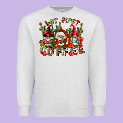 But First Coffee Premium Sweatshirt Designed By Fadigitalartstudio