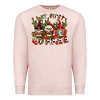 Pale Pink but first coffee Premium Sweatshirt - FaDigitalArtStudio