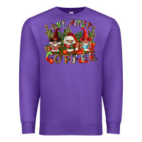 Purple but first coffee Premium Sweatshirt - FaDigitalArtStudio