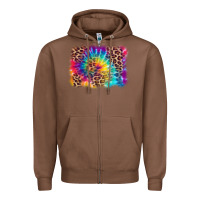 Chestnut leopard tie dye background Zipper Hoodie - Zillion Design Studio