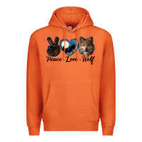 Carrot peace love wolf head Premium Hoodie - LillyAllenDesigns